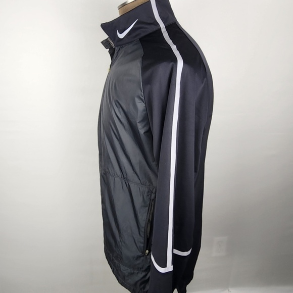 NIKE GOLF- Mens Medium Black Windbreaker Pullover Half /Quarter Zip Jacket - Picture 4 of 9
